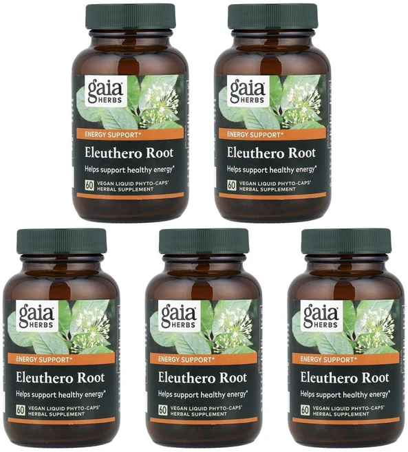 가이아 허브 가시오갈피 뿌리 277mg 캡슐, 5개, 60정 - 쿠팡