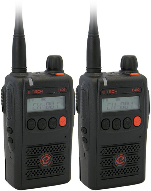 이테크 업무용 무전기 E400 무전기 (2대세트) 건설 현장, 2개