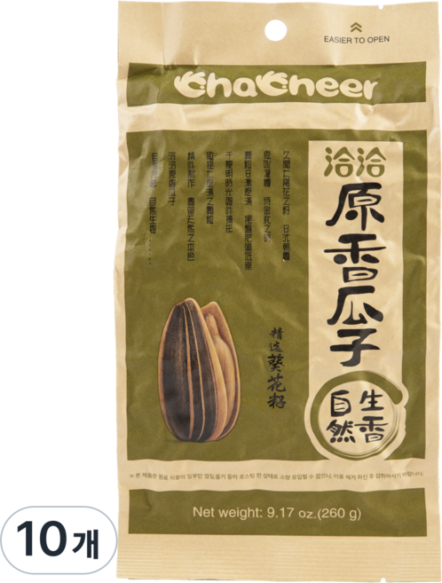 천미방 중국식품 챠챠해바라기씨 (원미)오리지날맛 260G 10봉, 10개