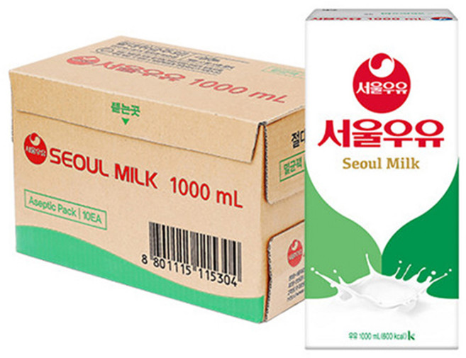 서울우유 멸균 흰우유, 1L, 10개