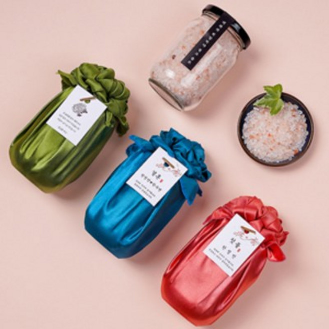 핑크솔트 카네이션보자기320ml / 돌잔치 조문 조의 교회 장례 결혼 웨딩답례품 고급보자기포장 추석 명절 선물세트 고급보자기포장, 고운입자, 보라, 1개