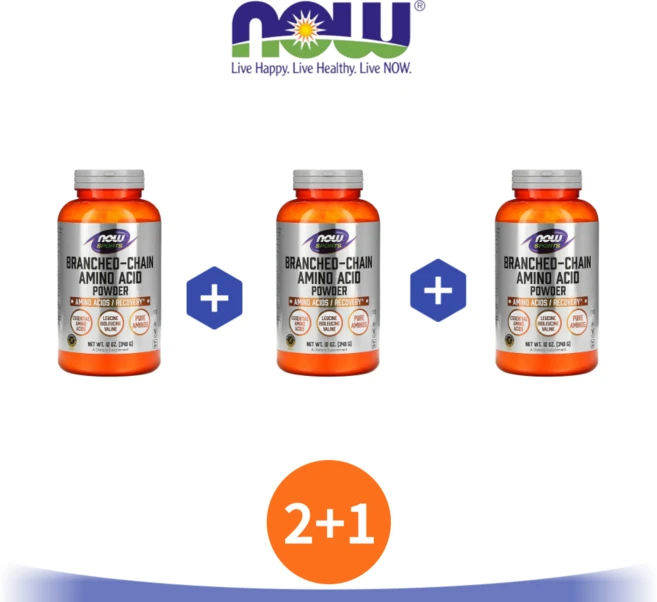 나우 푸드 스포츠 분지사슬 아미노산 파우더 340 g L 류신 이소류신 발린 3세트 - 쿠팡