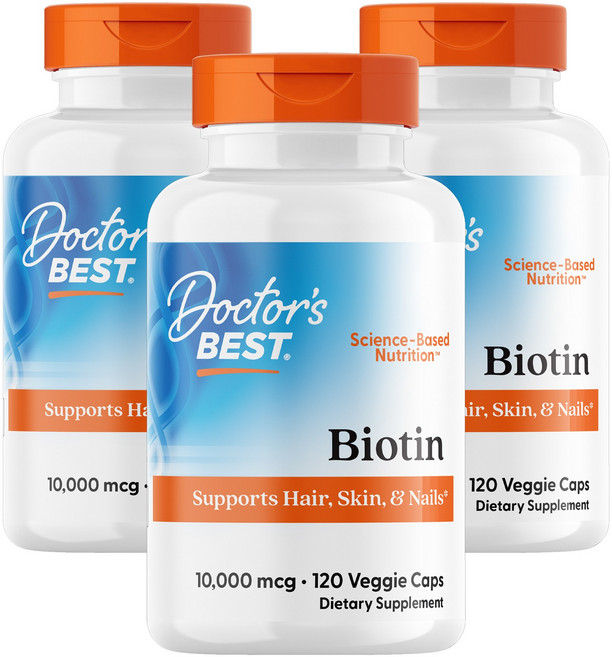 닥터스베스트 비오틴 10000mcg 베지 캡슐, 120정, 3개