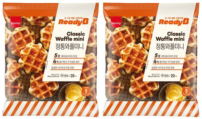삼립 레디비 냉동 정통와플 미니 600g (30g x 20개입), 2개