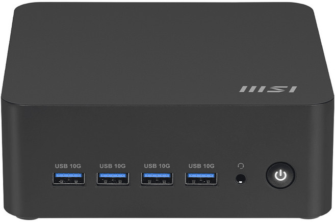 MSI Cubi Z AI 라이젠5 8645HS 고성능 미니PC 미니 컴퓨터 소형피씨 베어본, 8845HS, 프리도스, 1GB, 1GB, 블랙