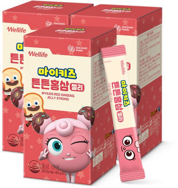 마이키즈 튼튼 홍삼젤리 (20gx20개) 3박스, 20개, 3개