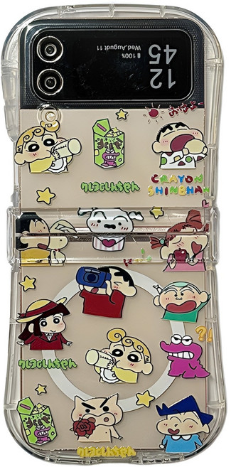 갤럭시z플립5 z플립6 z플립7 힌지보호 천진난만한 짱구 핸드폰케이스