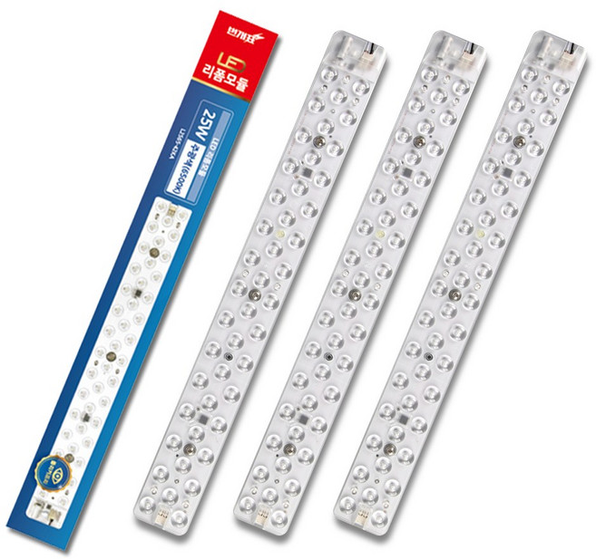 번개표 안정기 일체형 LED 리폼램프 25W 주광색 자석타입, 3개