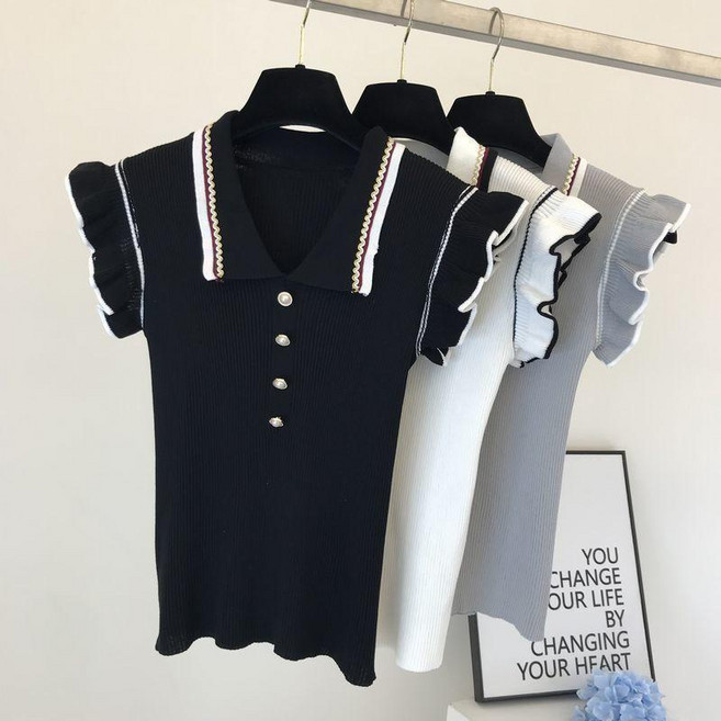 「 大碼連衣裙 」法式冰絲針織連衣裙女2026新款夏季短款學院風裙子撞色條紋夏裝潮 微防晒 空調房外搭 日系連衣裙, 黑色短款,XL, 黑色