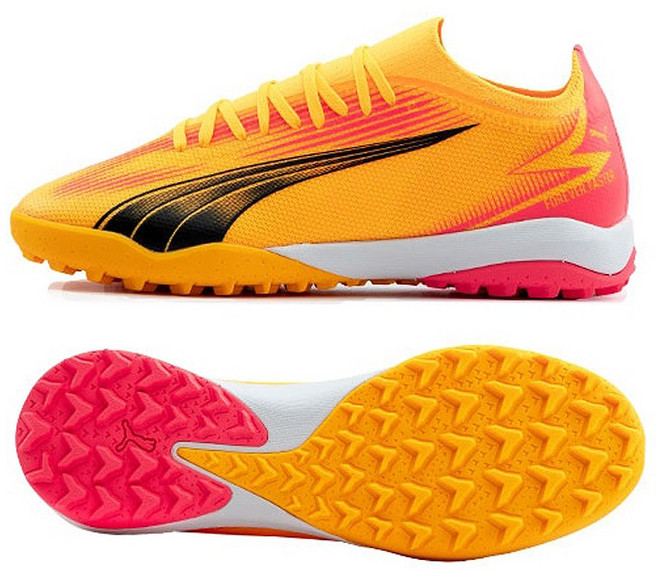 푸마 남성 여성 풋살화 울트라 매치 TT 오렌지 옐로우 107757-03