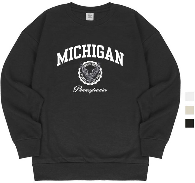 폴앤폴 미시간 이글1982 오버핏 남여공용 맨투맨