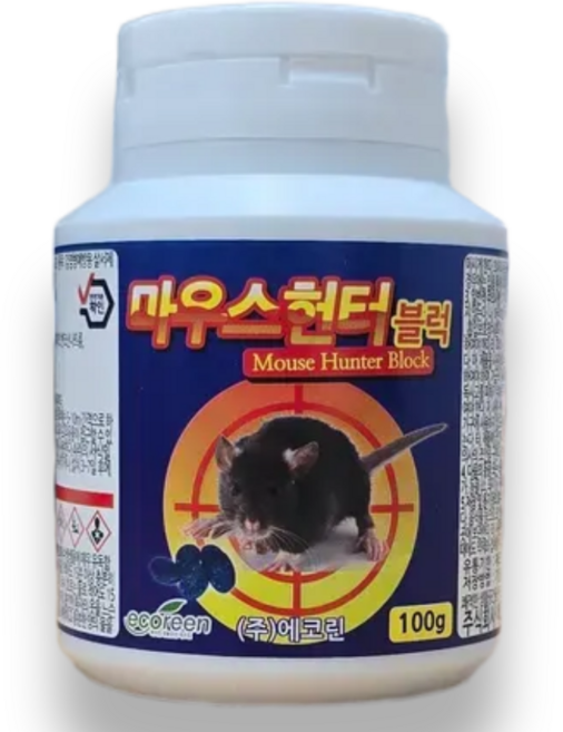 마우스헌터블럭 100g 블럭형쥐약, 1개입, 1개