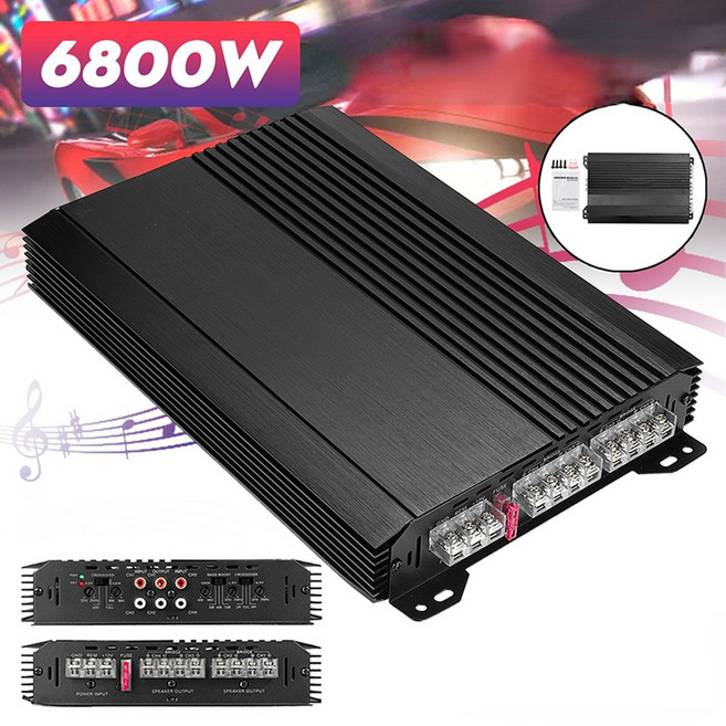 오디오 6800W 채널 서브우퍼 사운드 파워 4 자동차 앰프 디지털 12V