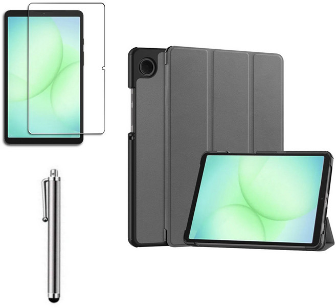 케이스나라 갤럭시탭 A11 플러스 / A11 호환 케이스 북커버 슬림 하드 A11+, 그레이, 1개