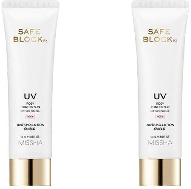 미샤 세이프블록 RX 로지 톤업 선 50ml 2개