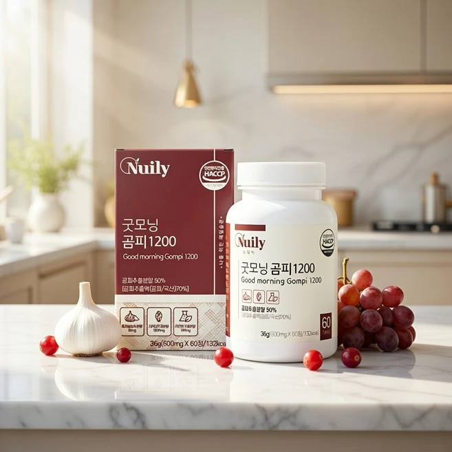 뉴일리 굿모닝곰피1200 600mgx60정, 1개 - 쿠팡