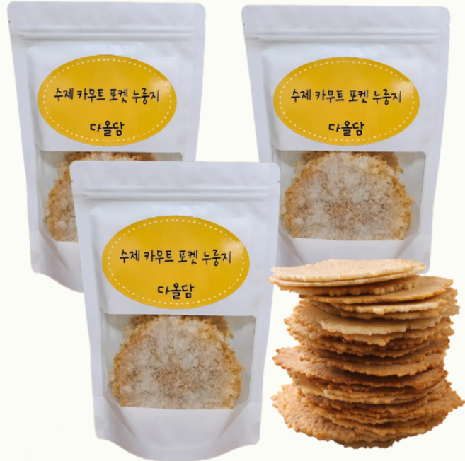 다올담 수제카무트 포켓 누룽지, 100g, 6개