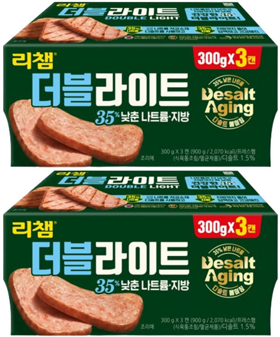 동원 리챔 더블라이트 300g 3입 2개 (총 6개), 6개
