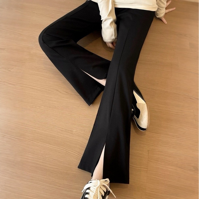 샤일리 편한 스판 앞트임 절개 부츠컷 팬츠 숏/기본/롱