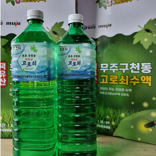 [구천농산] 청정무주 덕유산 고로쇠수액 고로쇠물, 1.5L, 12개