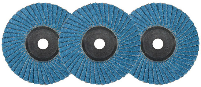 샌드페이퍼 종이사포 3Pcs 플랩 디스크 3 인치 76mm 앵글 그라인더 샌딩 60 그릿 그라인딩 휠 메탈 플라스틱 목재 제거 연마 도구, [02] 3pcs blue