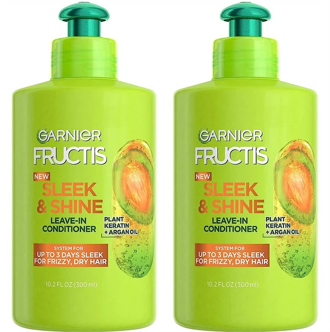 가르니에 프럭티스 슬릭 샤인 헤어 컨디셔너 케라틴 아르간 오일 300ml 2팩, 2개 - 쿠팡