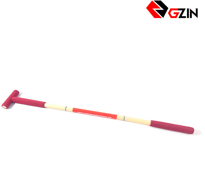 티바 굳은 어깨 운동 T바 GZIN T-BAR 수술 기구 스트레칭, 1개, 레드&베이지