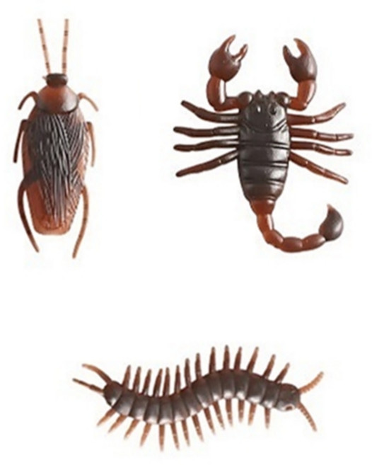 바퀴벌레 지네 전갈 장난감 곤충 모형 공포 깜짝이벤트, 1개