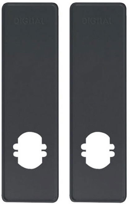 무타공 도어락 보강판 현관문 미니주키 번호키 마감판, 1개, 무타공 보강판(대) 다크그레이