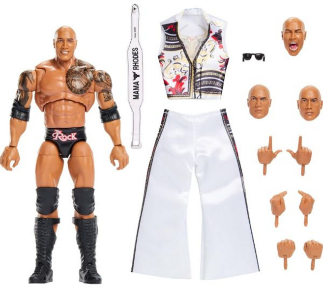 마텔 WWE 얼티밋 에디션 액션 피규어 & 액세서리 스왑 가능한 헤드 앤 핸즈가 포함된 6인치 레이 미스테리오 수집품 세트 30개의 아티큘레이션 포인트, WWE 마텔 얼티밋 에디션 액션 피규어 액세서리 스왑