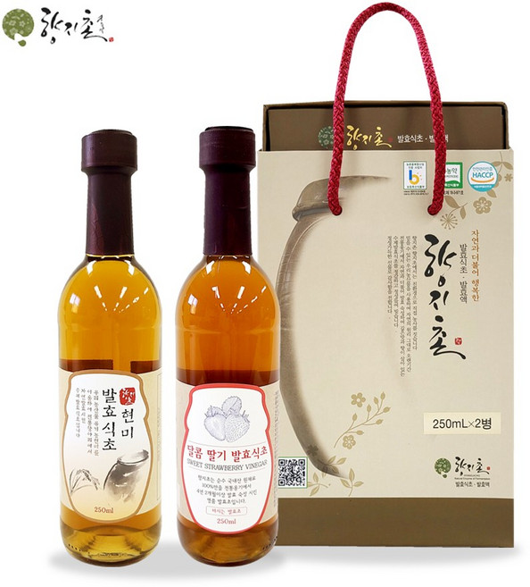 향지촌 간편세트(현미발효식초+달콤딸기), 2개, 250ml