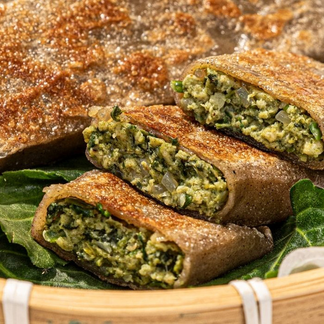 토박이마을 강원도 산나물 메밀전병, 840g, 2개