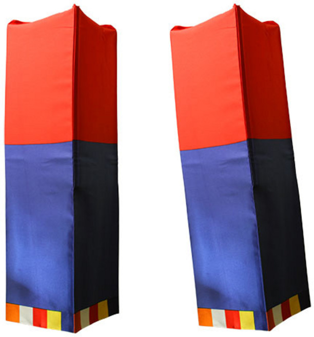 전통 공단 청사초롱 l 결혼식 혼례 야외행사 폐백 개업식 함들이 전통조명 함지기 민속품 전통체험 공원 인테리어 소품 외국인선물, 공단 청사초롱 2P, 1세트, (조명미포함)