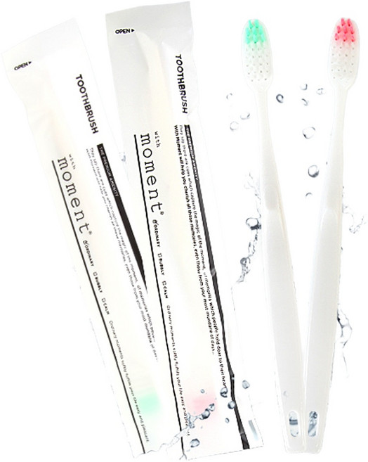 일회용칫솔 100개 미세모 여행용 게스트 치과 호텔칫솔, Eco대나무칫솔(블랙/화이트), 30개