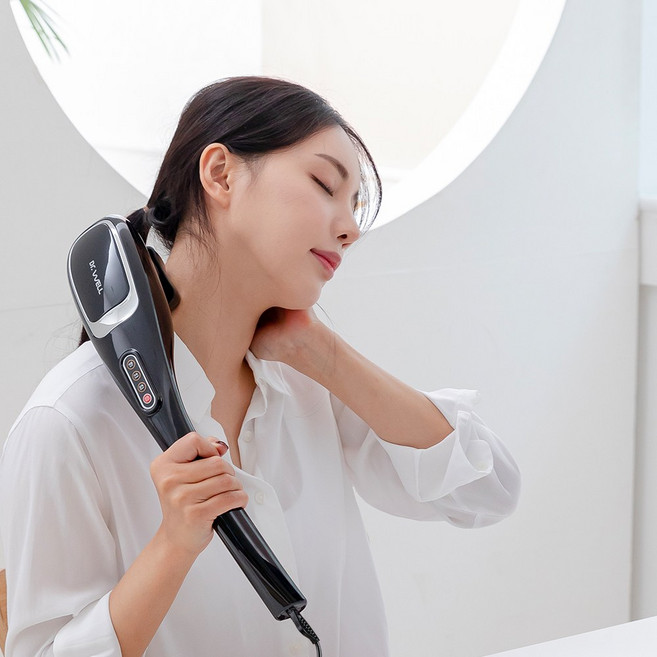 닥터웰 핸드 안마기 6종 교체봉 어깨 허리 복부 전신 마사지기 DR-2030 (블랙), 핸드안마기 DR-2030 (블랙)
