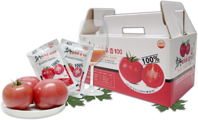 [효민농원] 물한방울 넣지 않은 순수 100% 토마토즙 원액 엑기스 100ml 60포, 토마토즙 60포