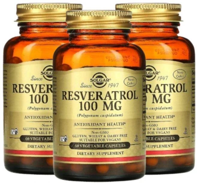 솔가 레스베라트롤 레스베라톨 100mg 60캡슐 3개 라스베라트롤 Resveratrol, 60정 - 쿠팡