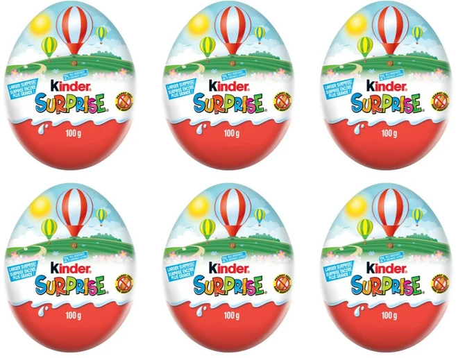 킨더 서프라이즈 대형애그 초콜릿 할로윈 부활절 어린이날 크리스마스, 6개, 100g - 쿠팡