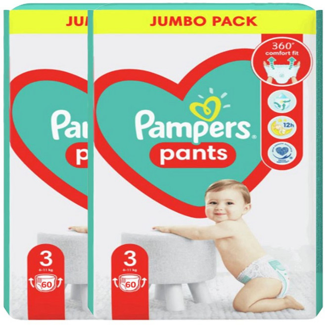 데코마당 유로 베이비드라이 팬티형 기저귀 pampers 바우처, 3단계, 124매