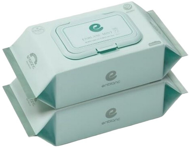 앙블랑 세이프 물티슈 민트 캡형 72매x20팩, 58g, 72매, 20박스