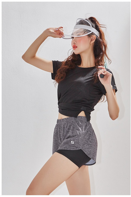 제인코트 요가복 썸머 3부 메쉬 반바지 레깅스 QNA2303