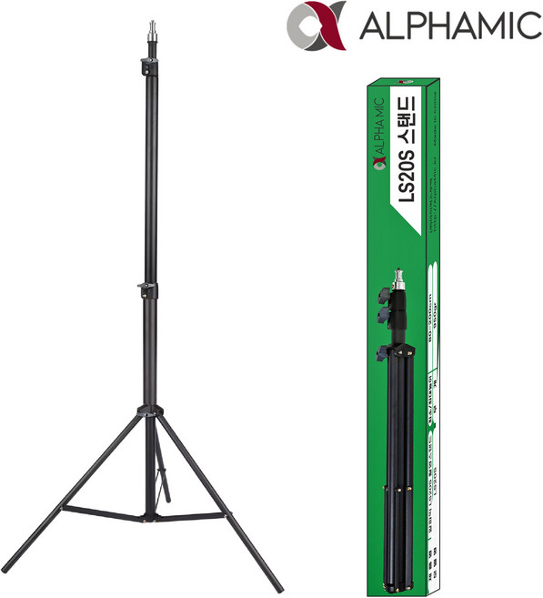 알파믹 촬영장비 강화 스탠드 조명삼각대 스튜디오 라이트 배경지 A스탠드, 1개, LS20S