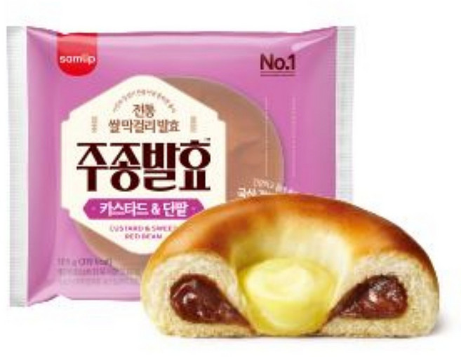 삼립 주종발효) 카스타드 단팥빵 105g무료배송, 105g, 30개