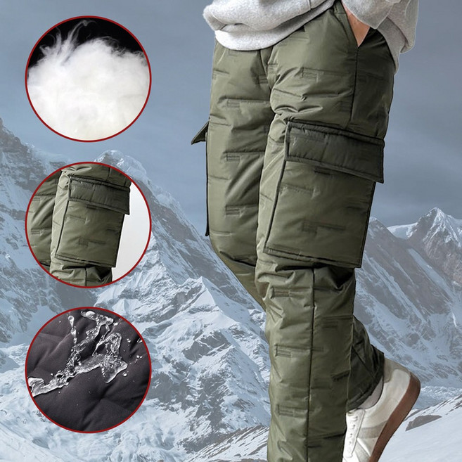 남성 카고 패딩 솜바지 방한 방풍 누빔 작업복 라이더 배달 낚시 겨울 트레이닝 일자 슬림핏 슬랙스 밴딩 건빵 팬츠 빅사이즈 남자