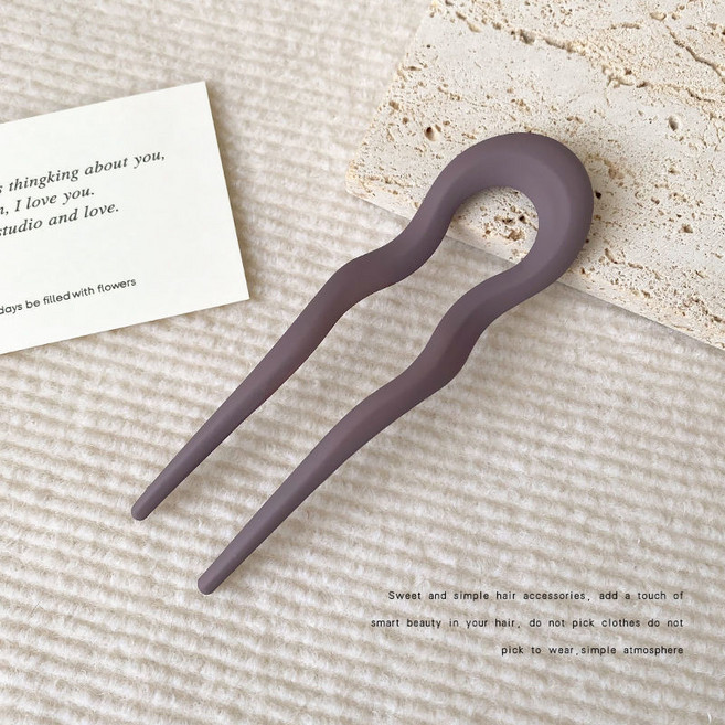 U型髮簪 髮叉 磨砂髮簪 氣質盤髮 高級感髮叉 丸子頭髮簪 盤髮神器 古風髮簪 髮飾 頭飾
