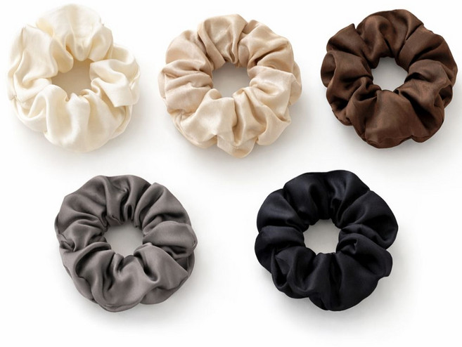 신상마녀 데일리 새틴 예쁜 곱창 머리끈 5종 세트