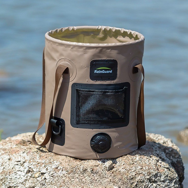 루멘 캠핑 다용도 접이식 설거지통, 브라운