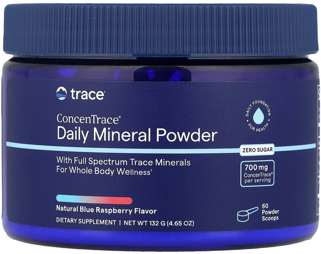 Trace ConcenTrace® Daily Mineral Powder Blue Raspberry 4.65 oz 132 g, Trace, ConcenTrace®, Daily Mi, 132g, 1개 - 쿠팡