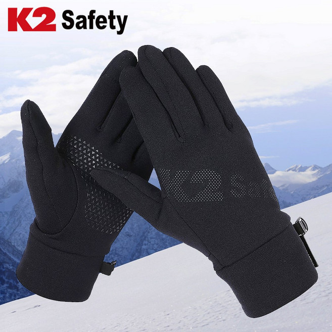 K2 케이투세이프티 IMW20906 폴라텍장갑 방한장갑 보온장갑 스마트터치 스키 골프 등산 바이크 방한용, M, 1개