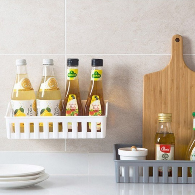 무타공 부착식 욕실 벽 선반 샴푸 거치대 화장실 정리대 주방 싱크대 소품 수납 머그 컵 정리 커피잔 찻잔 정리 용품